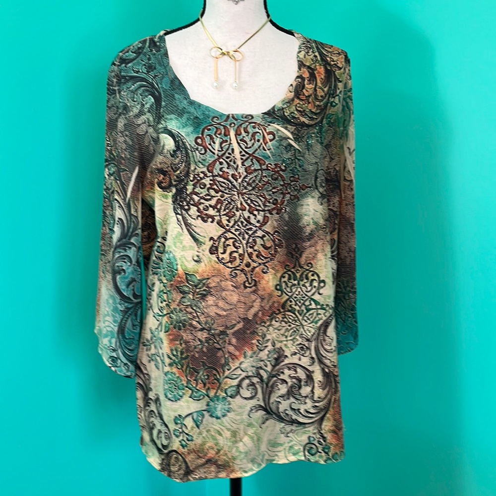 B.L.E.U. brand polyester blouse